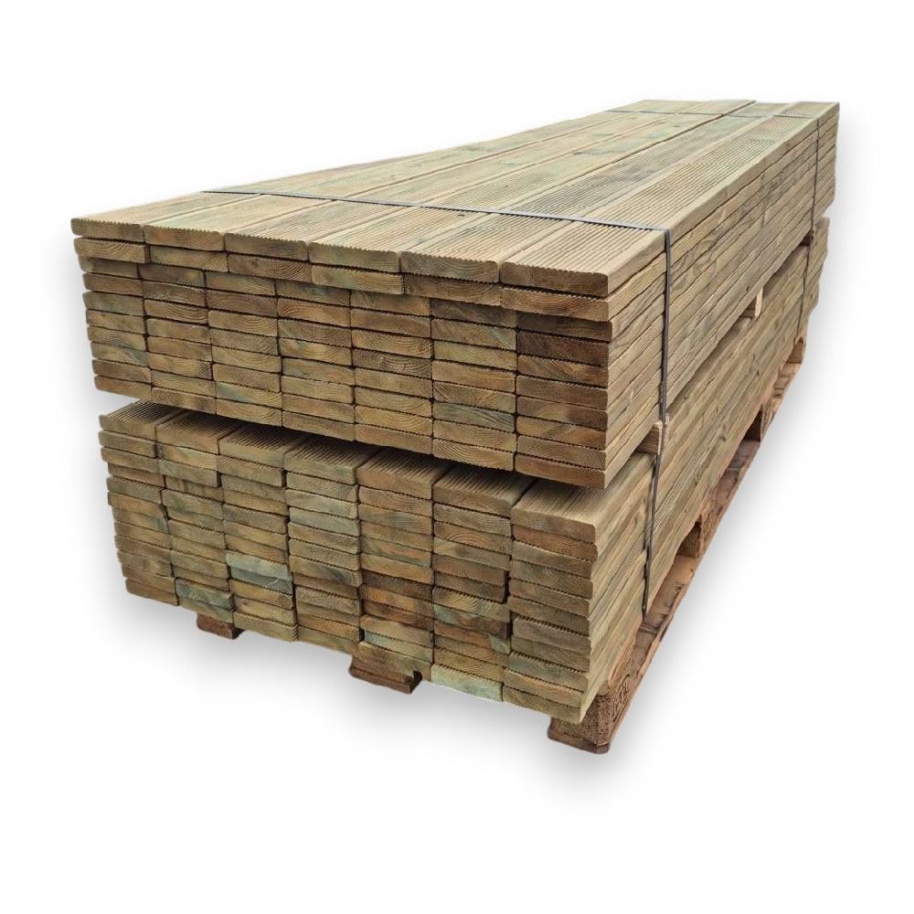 Sunwood Plataforma suelo madera exterior impregnado 200 cm – 20,30 m²
