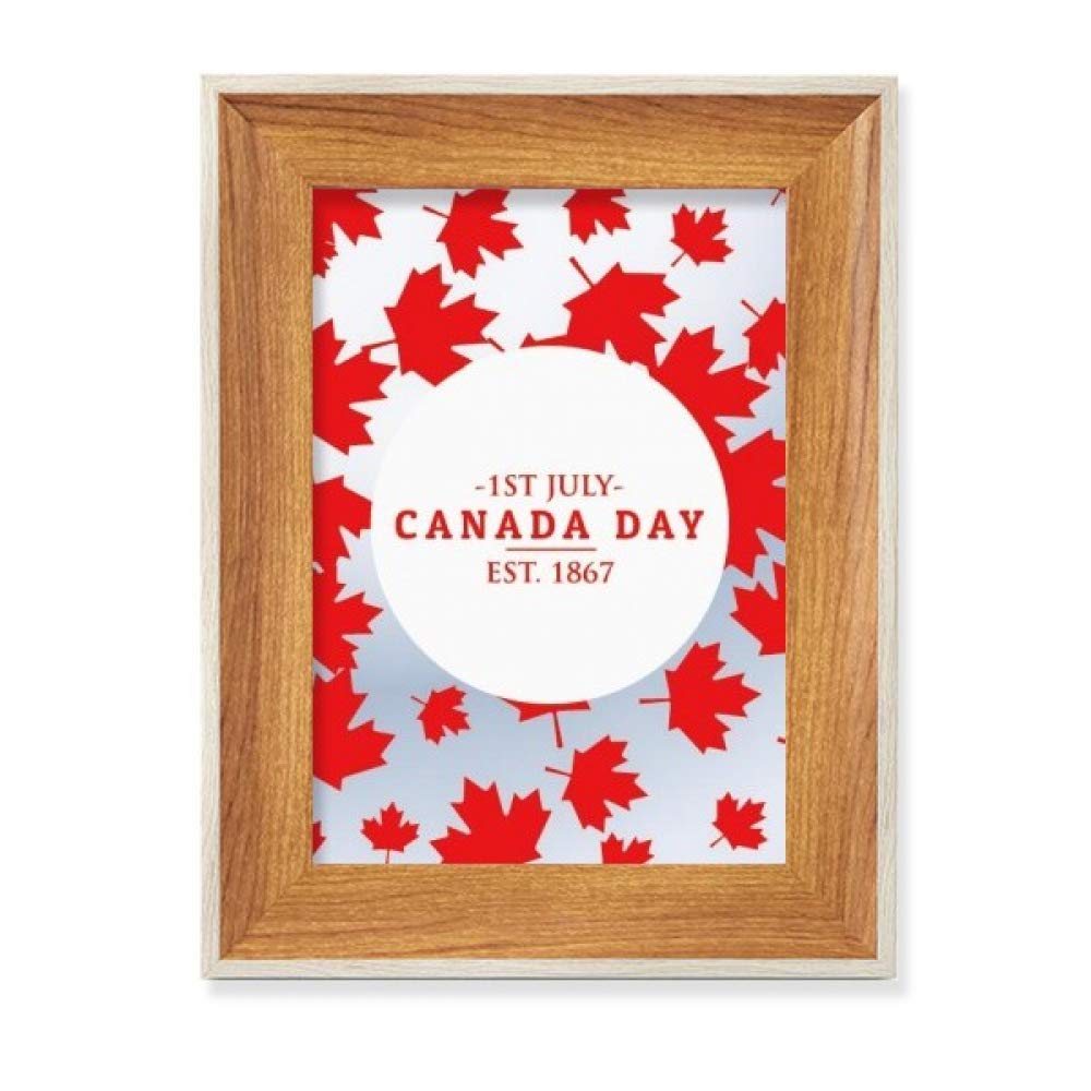 Fête du Canada 1867 cadre photo bois feuille d'érable pour plusieurs ensembles