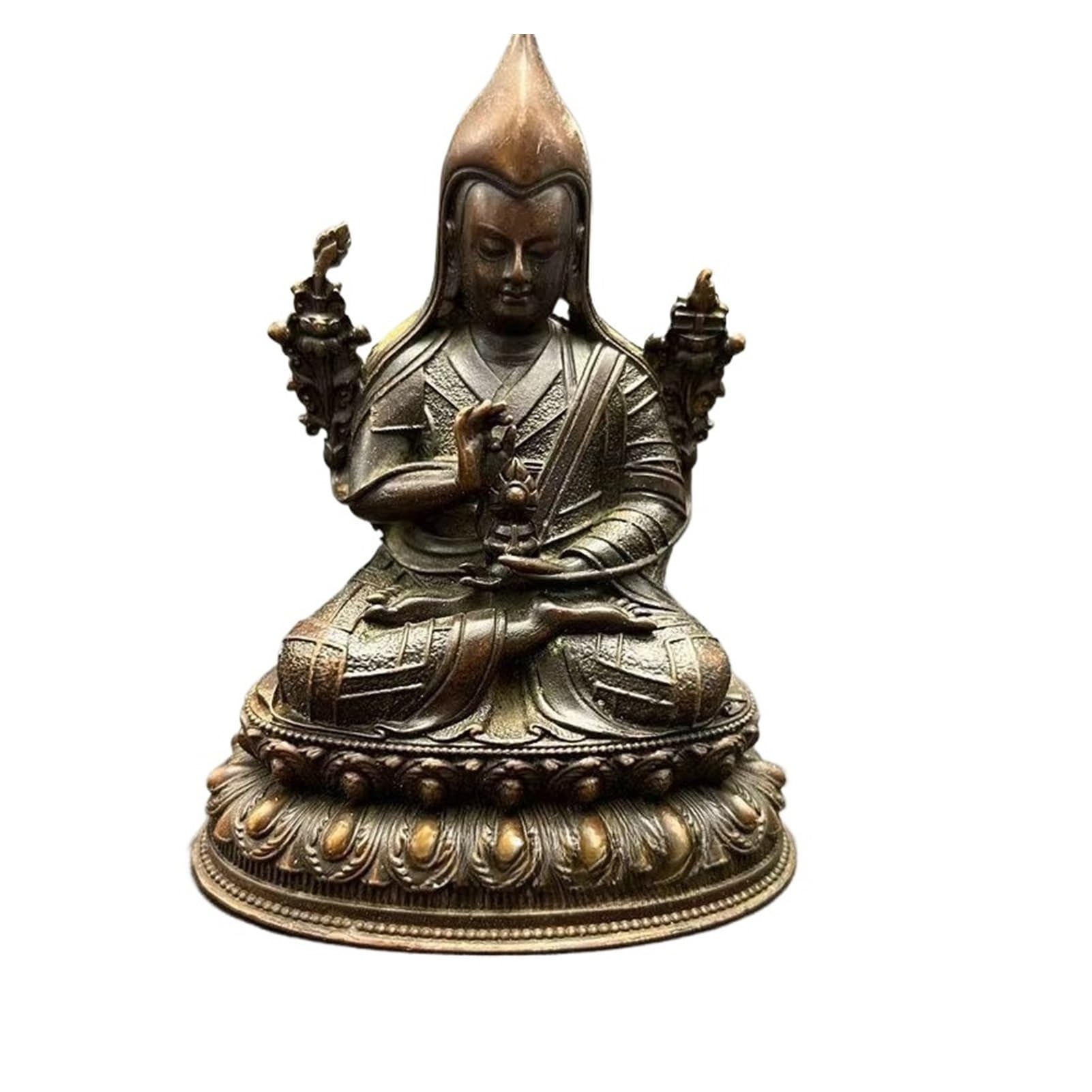Huolimxun Antique Bronze Statue Of Master Tsongkhapa Buddha Home Furnishings Office Decorations Handicraft Accessories
