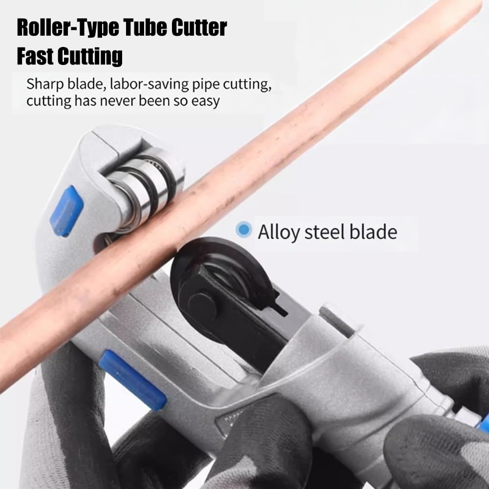 Kupfer Bördelwerkzeug, 45° Taumelbördelgerät, Klimaanlage Bördelgerät, Metrisch Zöllig 6-19mm 1/4"-3/4" Bördelgerät, für Kupfer, Messing, Aluminiumrohre(5-19mm)