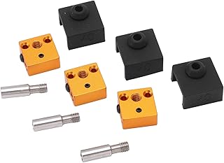 Bloco Aquecedor De Alum¨ªnio Para Impressora 3D, Resfriamento R¨¢pido De Garganta De A?o Inoxid¨¢vel 3 Conjuntos De Meias De Silicone Impressora 3D Com Ampla Aplica??o Para Cr10S S4 S5