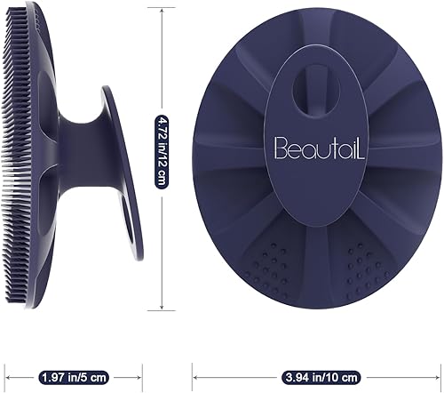 Miniatura 7 de BEAUTAIL Limpiador corporal de silicona para ducha cepillo de baño suave exfoliante para mujeres y hombres piel sensible al bebé fácil de limpiar