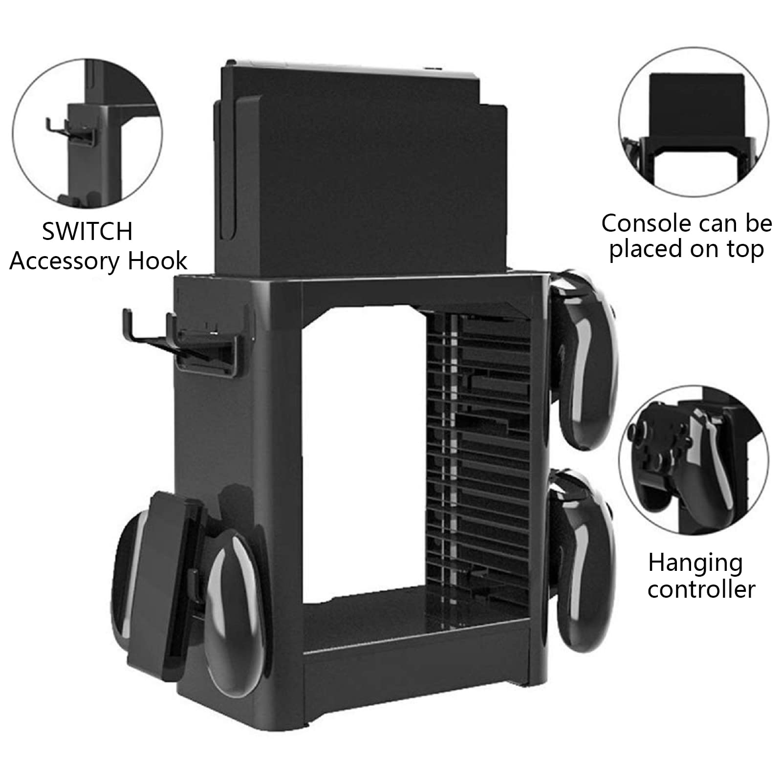 Wallfire Controller Multi-Funzione del Supporto per l'immagazzinamento del Supporto della Torre di stoccaggio del Gioco per Controller Host Console di Switch