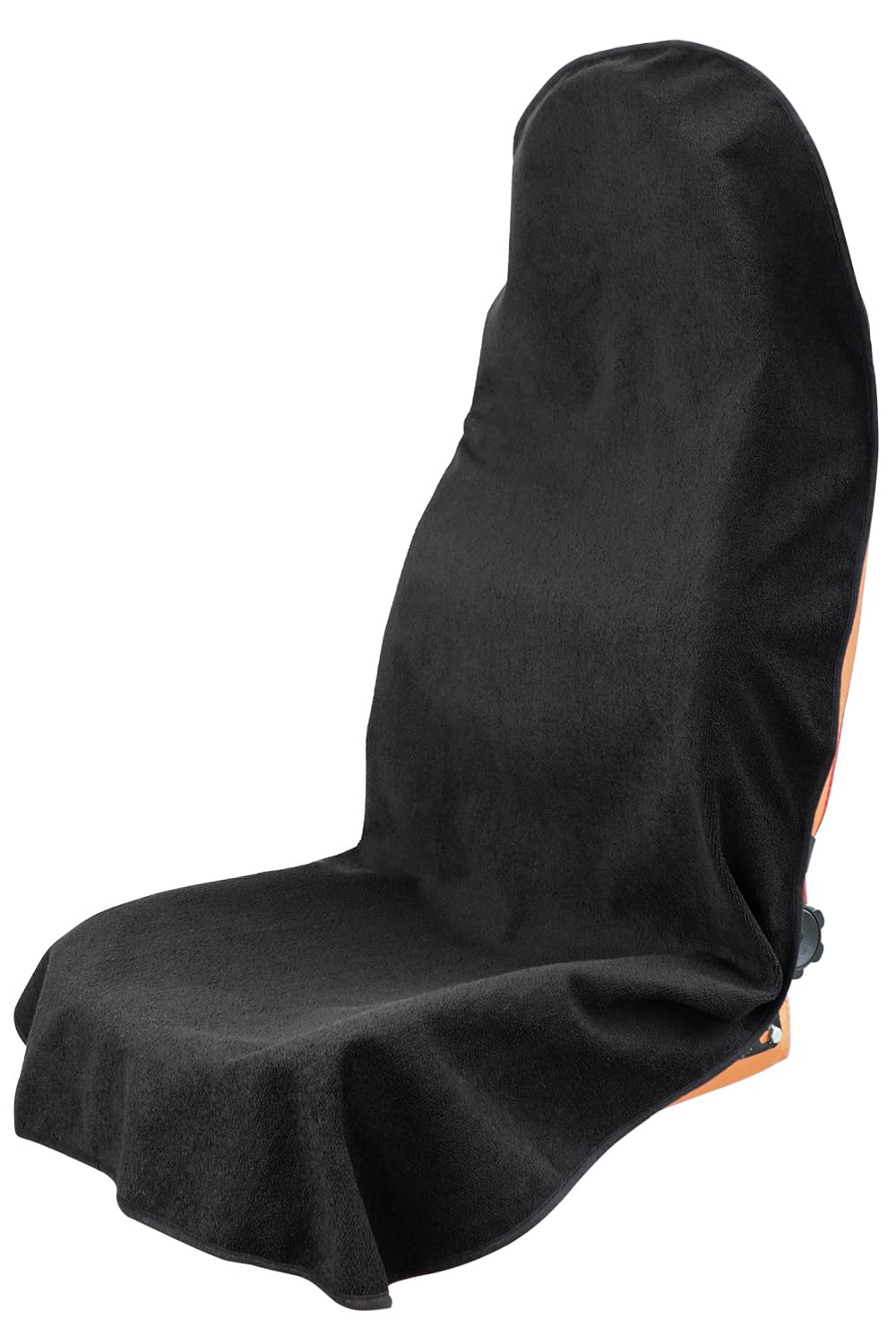 TESFEEL Universal Sweat Towel Car Seat Cover?Waterproof & Quick-Dry Protection for Front Bucket Seats?for Gym, Kids, Pets, Outdoor Sports, Travel – Non-Slip Fit for Cars, SUVs, Trucks (Black, 1 Pack