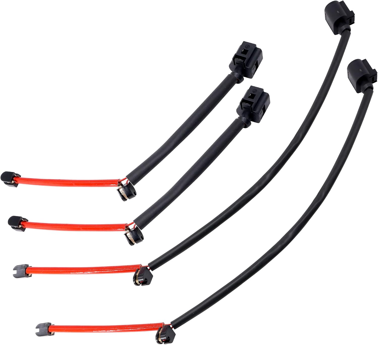 HiSport 4Pcs Front and Rear Disc Brake Pad Wear Sensors - Compatible with Audi Q7 2007-2015 Porsche Cayenne 2003-2010 Volkswagen Touareg 2004-2018 Replace 11633003 11633004