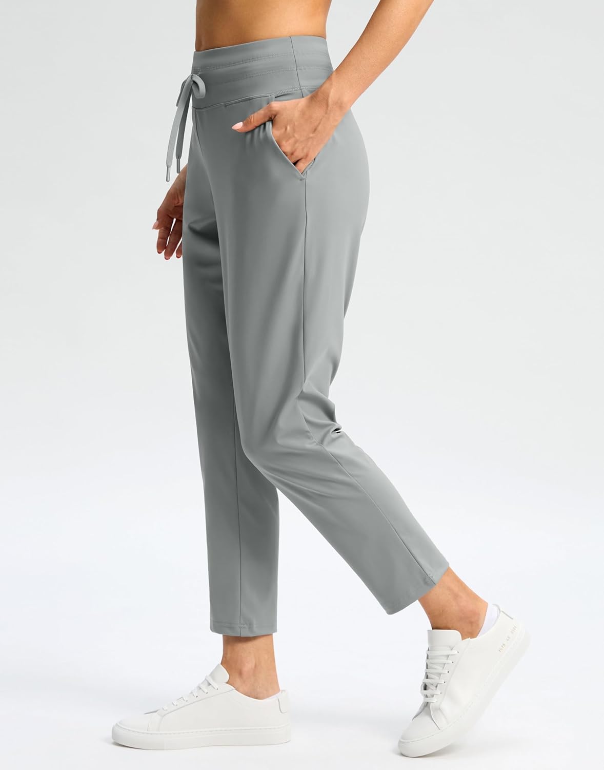 G Gradual Pants for Women High Waisted Ankle Pants 2 Pockets 7/8 Athletic Pants with Drawstring for Golf Travel Casual - Image 2