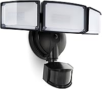 Vista 1 de UME Luces LED de seguridad de 49 W, luz con sensor de movimiento para exteriores, luz diurna de 5000 K, IP65 impermeable, del atardecer al amanecer