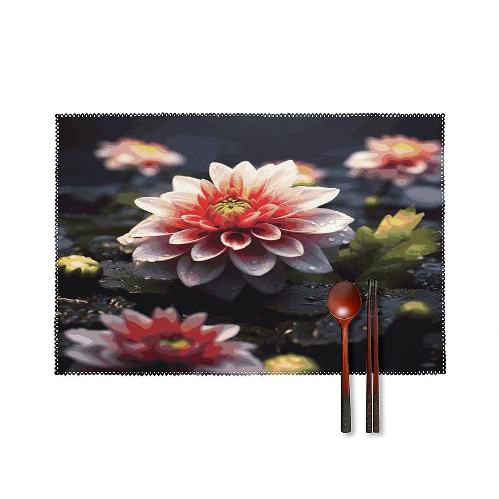 Fodpand Style Flower1 Placemats Set Of 4 Place Mats Table Mats