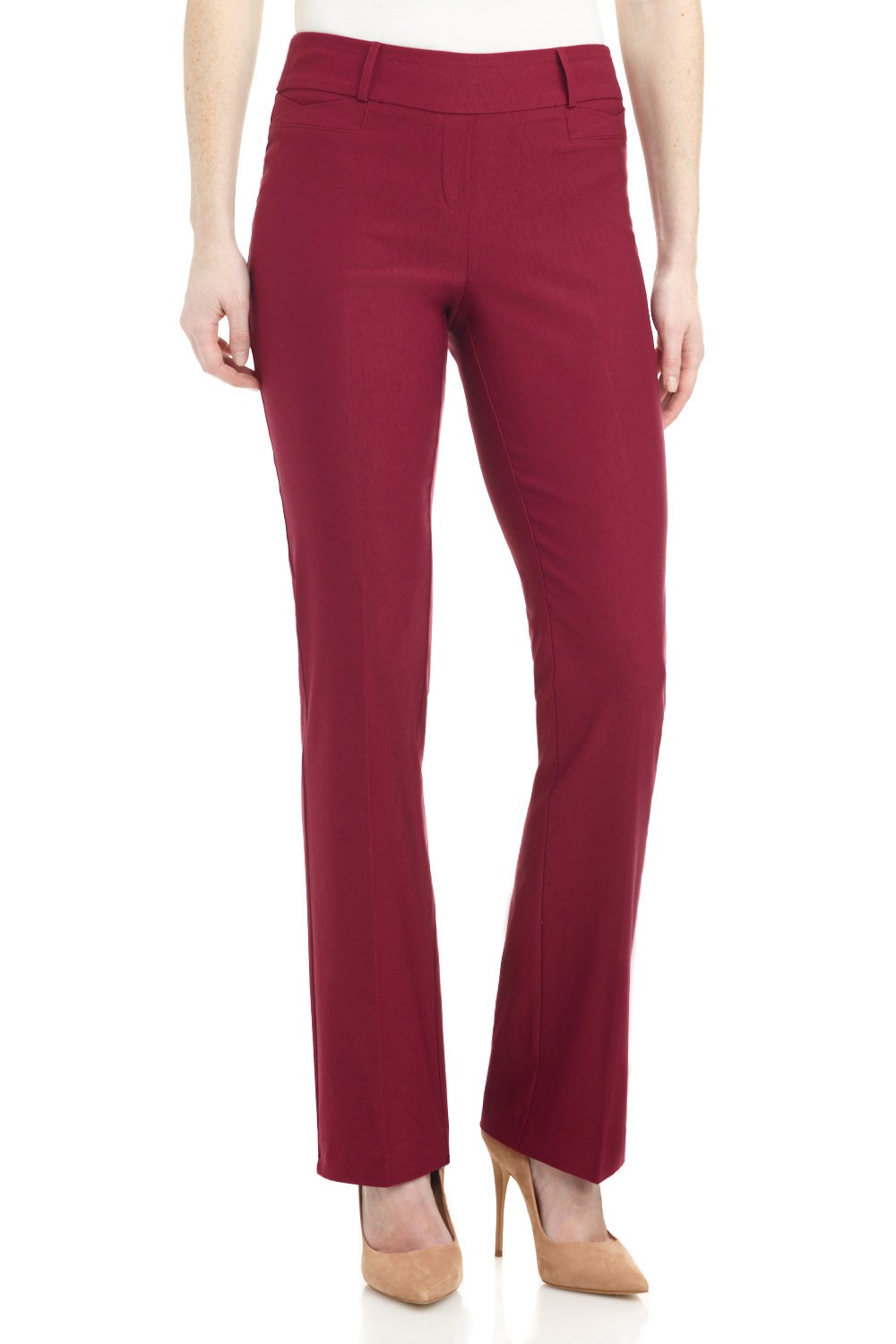 Rekucci Womens Ease into Comfort Fit Barely Bootcut Business Casual Stretch Pants in Regular/Tall/Petite fit