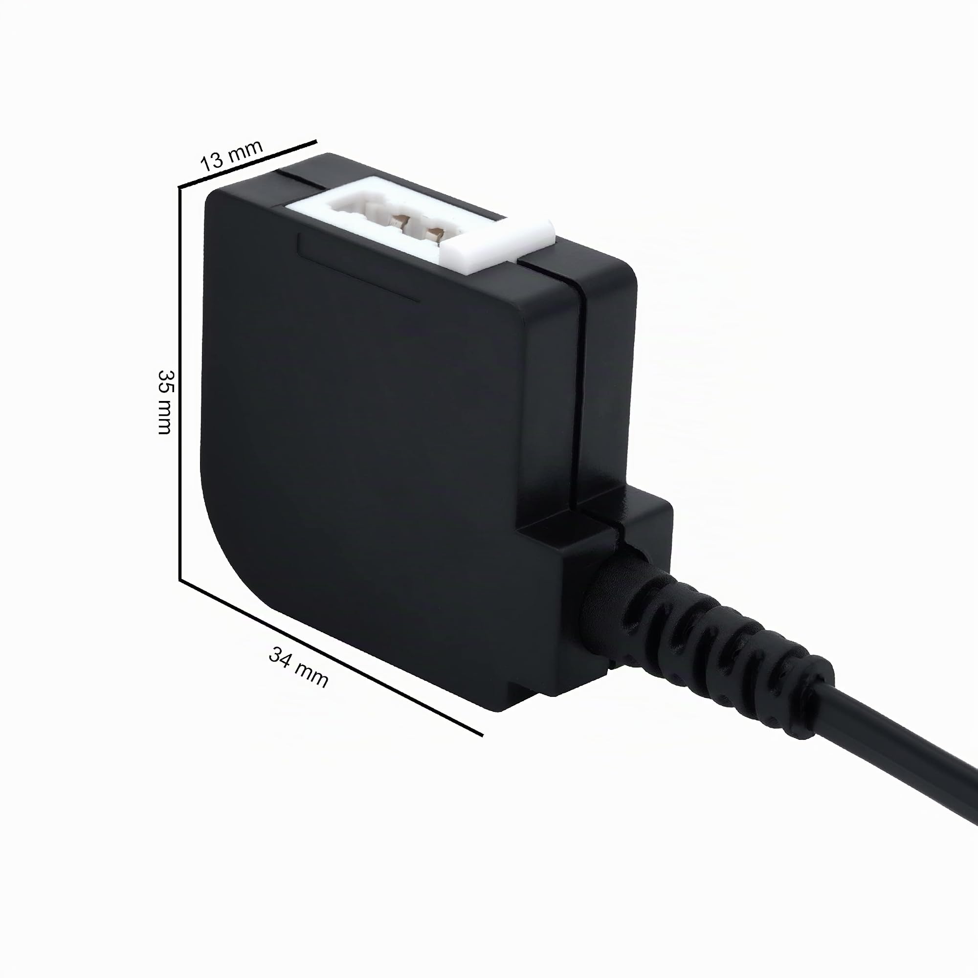 BIGtec Adaptateur TAE TAE-F femelle vers RJ11/RJ14 6P4C - Câble adaptateur téléphone fixe - Routeur modem - Câble de téléphone - 0,2 m - Noir