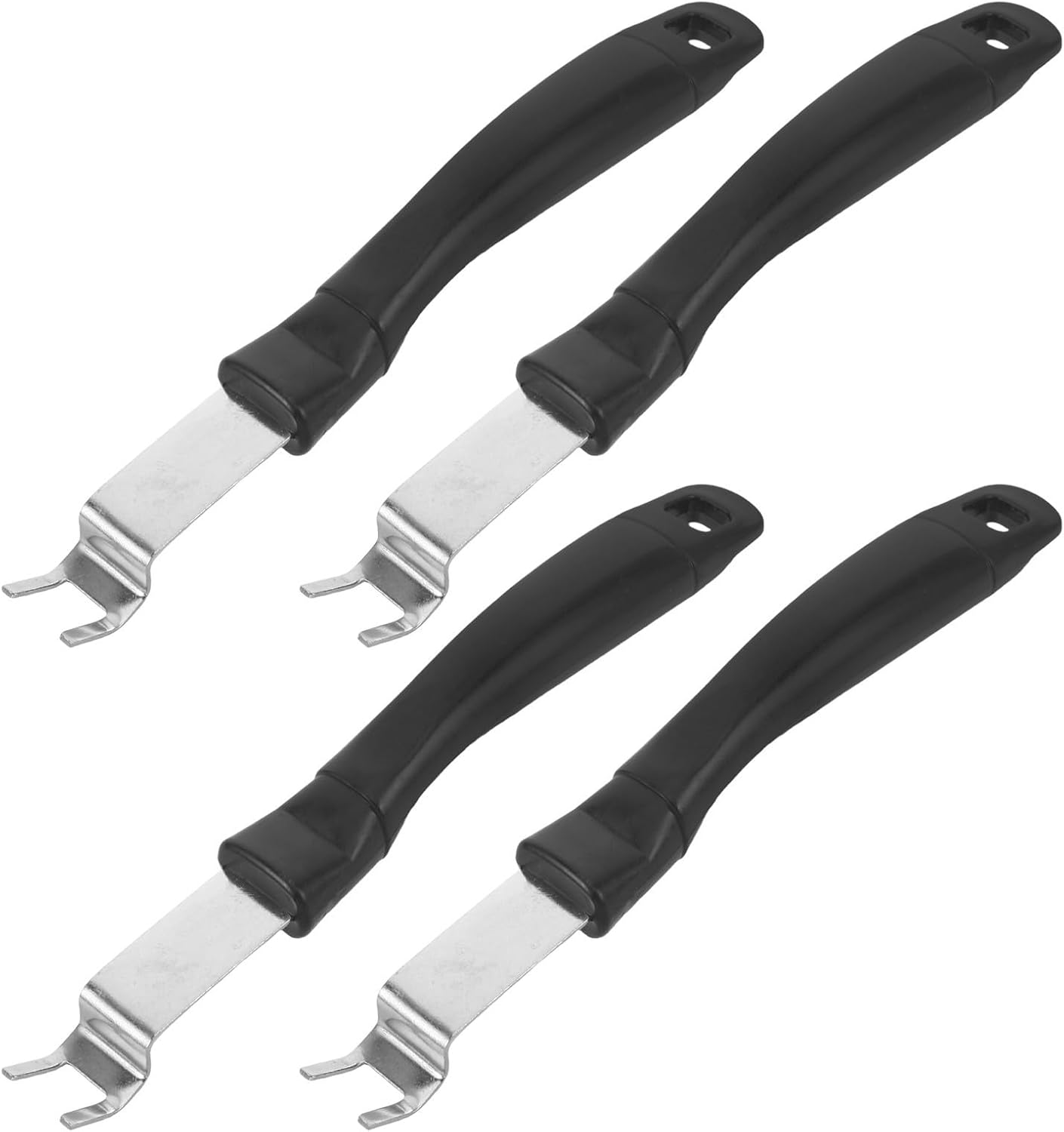 PATKAW 4pcs Stainless Steel Grill Grate Lifter Gripper with Handle