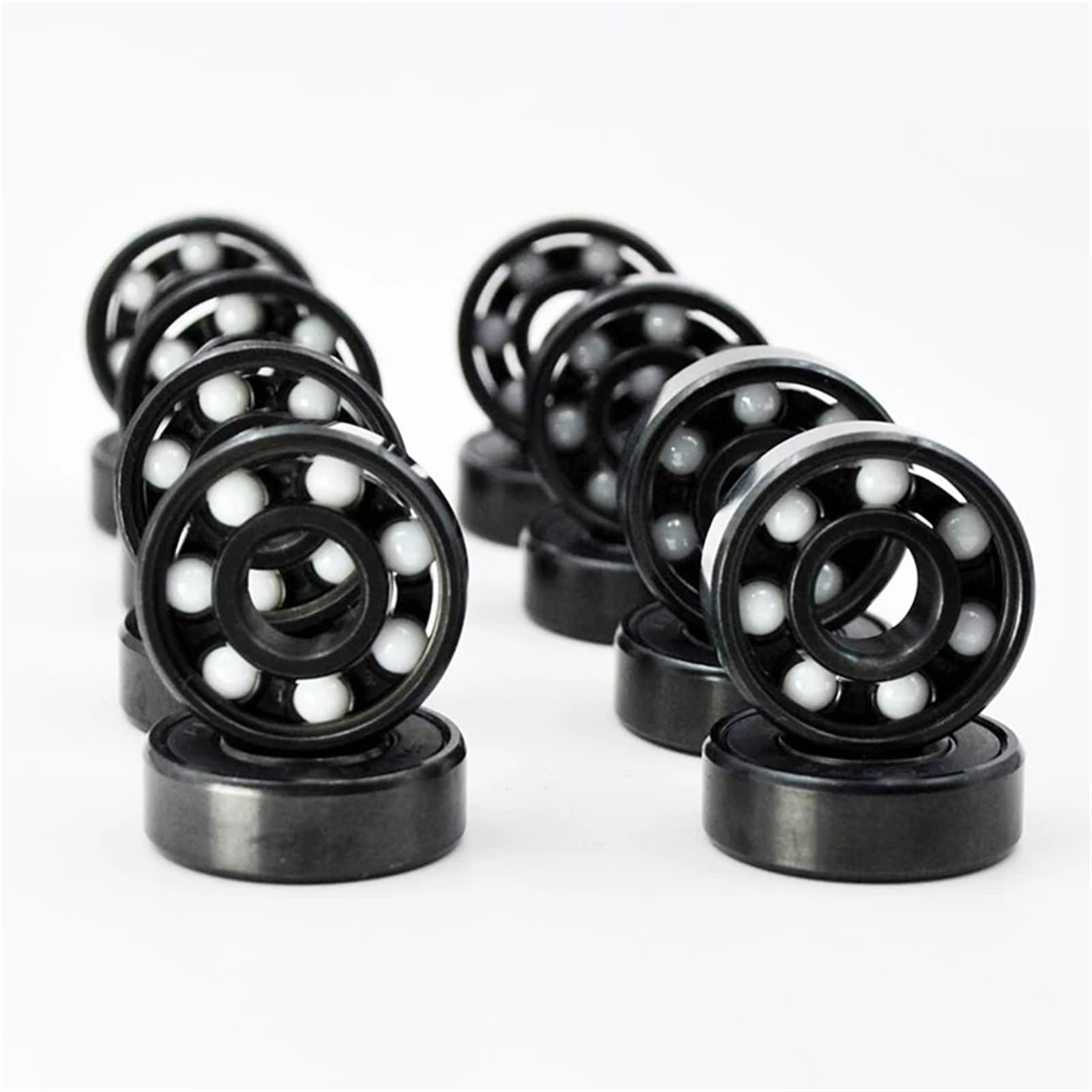 Rodamiento de bolas de cerámica híbrido 608-RS, 8 x 22 x 7 mm, 16 unidades