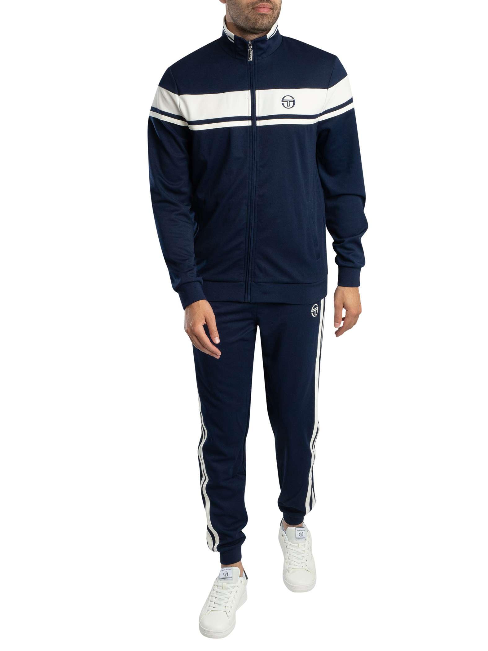 Sergio Tacchini Men's Maritime Blue/Gardenia Damarindo Track Suit, L