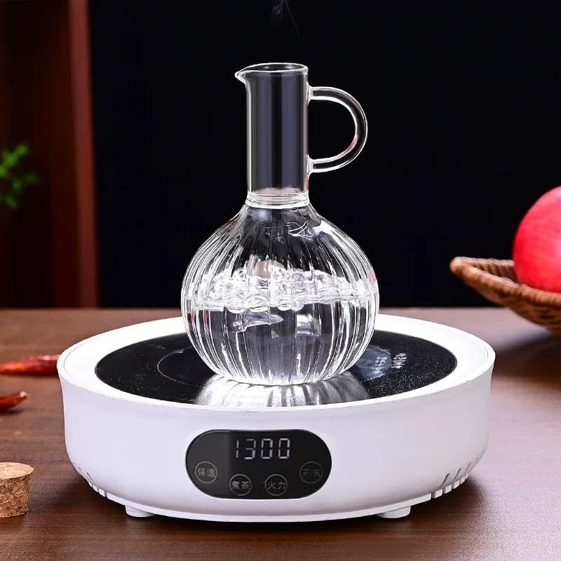 Deconox 2'li Bambu Stand ile Cam Yağdanlık ve Sirkelik Seti, Yemek Masası ve Sofralarınız İçin Bambu Standlı Şık Masa Üstü Yağ ve Sirke Şişeleri