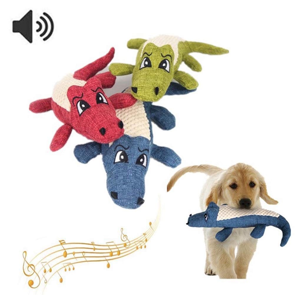 MU Kreative Haustier Hund Spielzeug Leinen Plüsch Krokodil Tier Spielzeug Hund Kauen Quietschende Geräusche Spielzeug Reinigung Zähne Liefert Haustier Zubehör Pet Toy,Grün