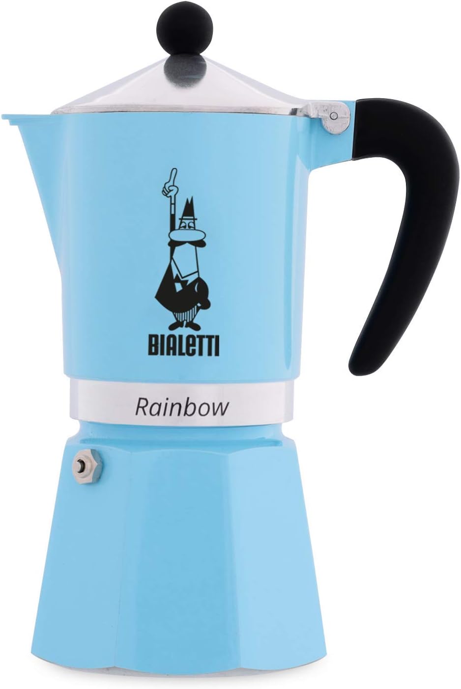Bialetti Rainbow Coffee Maker 6 Cups Light Blue 30 x 20 15 cm 5043