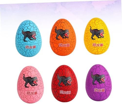 Miniatura 4 de 6pcs Toys Cracked Eggs Decor Artifical Eggs Toy Simulation Dinosaur Eggs Child Six Colors Blocks