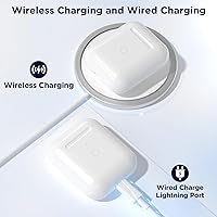 Vista 4 de JKV Wireless Charging Case Replacement for AirPod Case Compatible with Air Pods 1 2, Only Air Pod Wireless Charger with Bluetooth Pairing Sync