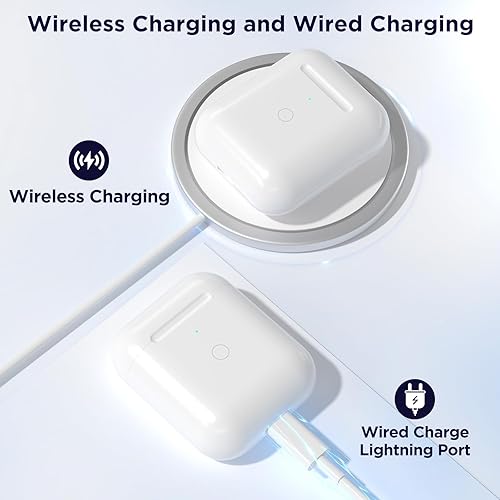 Miniatura 4 de JKV Wireless Charging Case Replacement for AirPod Case Compatible with Air Pods 1 2, Only Air Pod Wireless Charger with Bluetooth Pairing Sync