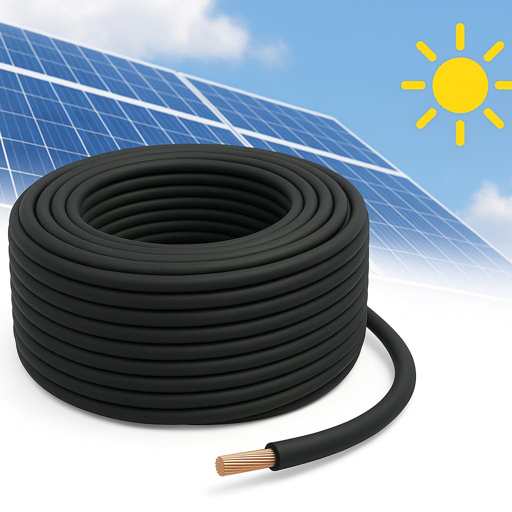 Helukabel Solarkabel, Photovoltaikkabel, SCHWARZ, 6mm², 100m, SOLARFLEX®-X H1Z2Z2-K, PV Kabel, UV-beständig, flexibel
