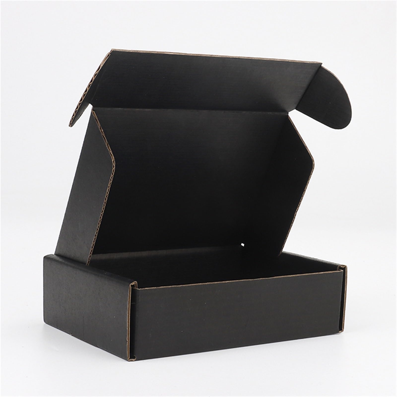 30PCS Small Shipping Boxes Corrugated Cardboard Packaging With Lids For Business Mailer Packing Pape Box For Mailer, Shipping(Black,15x15x5CM)