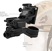 Vista 6 de Gexmil PVS - Gafas de visión nocturna con brazo 14 J NVG, montaje de casco de metal, soporte de rinoceronte, compatible con todos los modelos