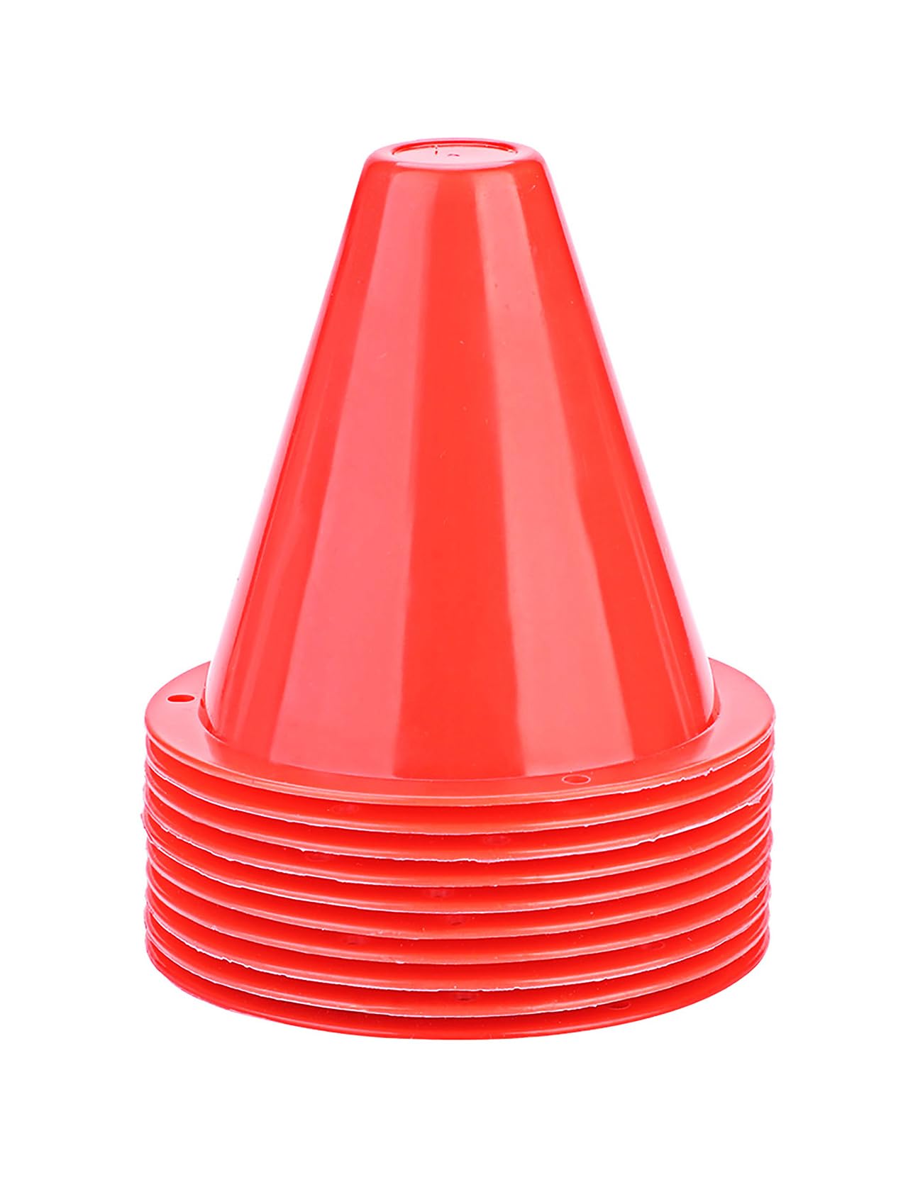 ZLXHDL Soccer Cones, 10Pcs Orange Cones for Sports Training, 3.5 Inch Agility Training Cones for Soccer, Skating, Football, Basketball, Indoor and