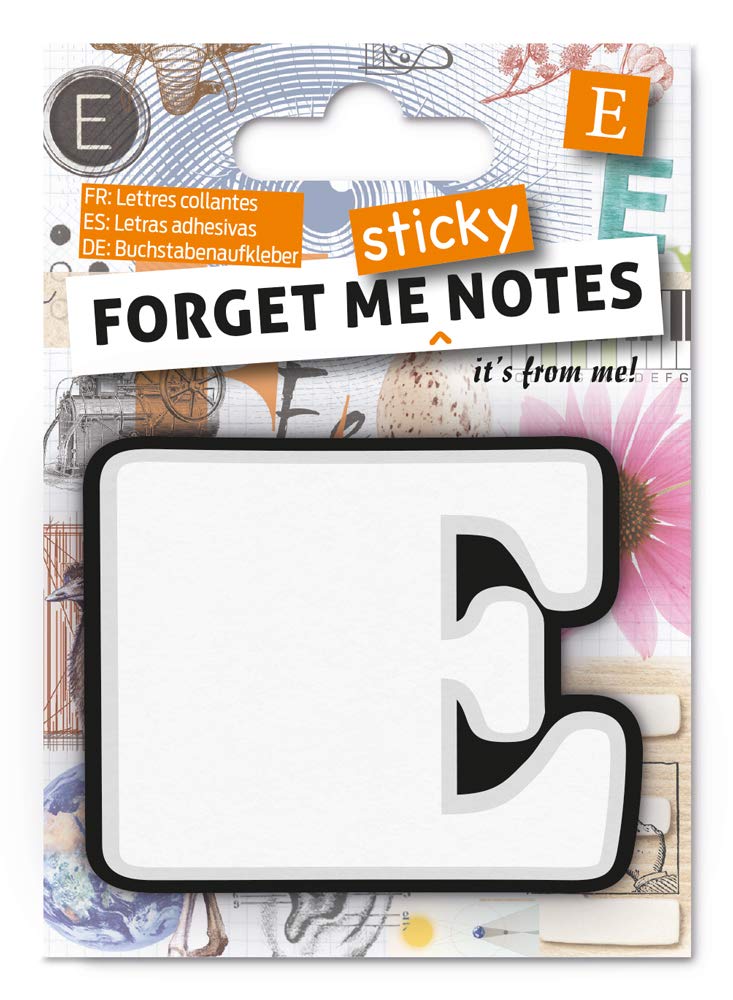 IF Forget Me Sticky Notes - Letter E