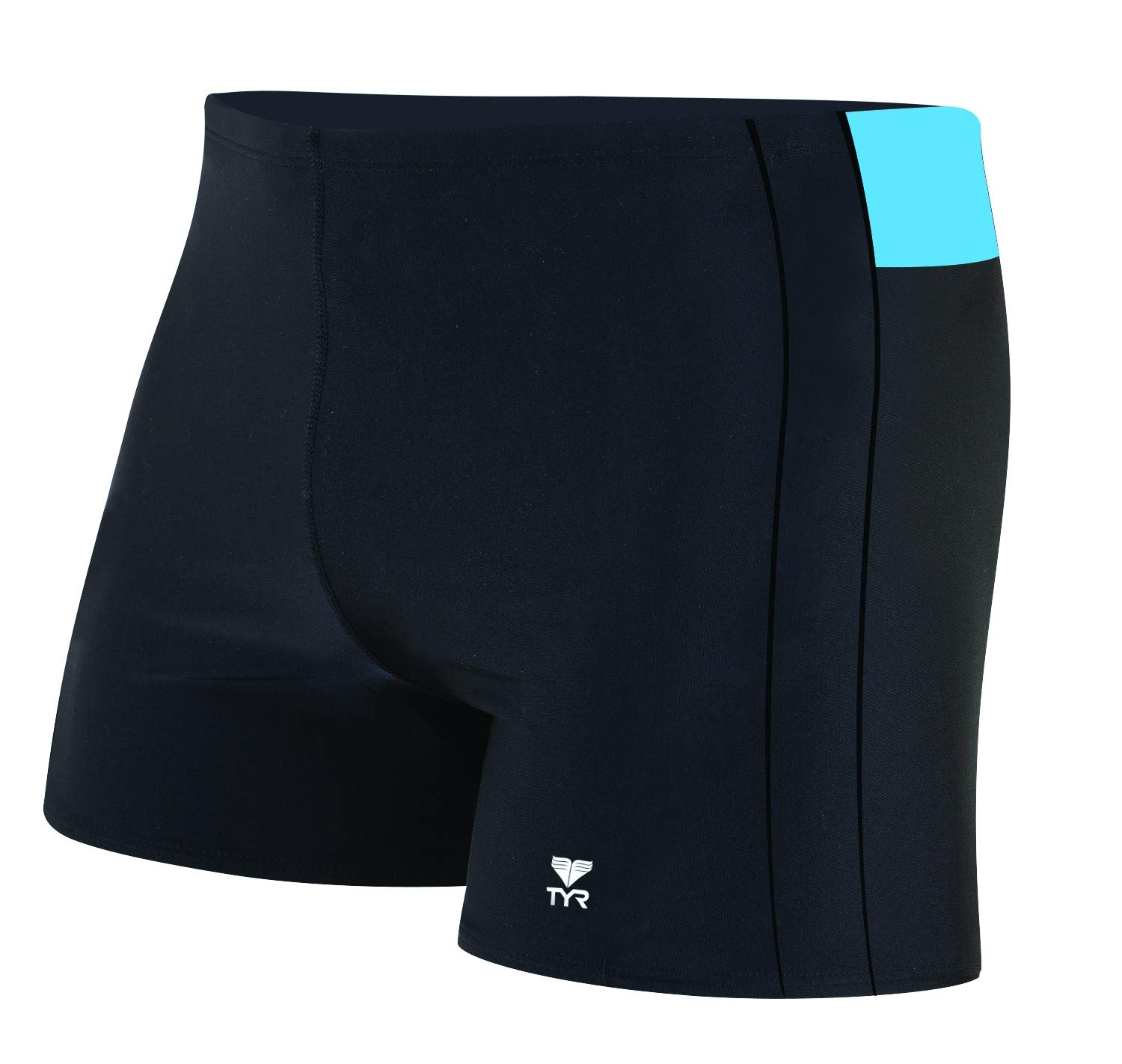 tyr Polyester Alliance Splice Men Squareleg, XL/38 (Black -Turquoise)-picture-7