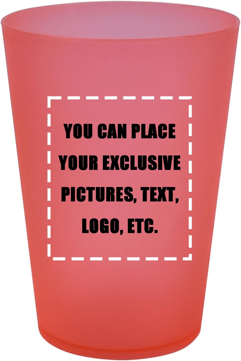 50 Custom Wedding Party Cups Frosted Disposable,12oz 16oz Personalized Color Frother Cup,Elegant Letter Pattern Design Combination,For Birthdays, Anniversaries, Parties,Gatherings (red,16 oz)