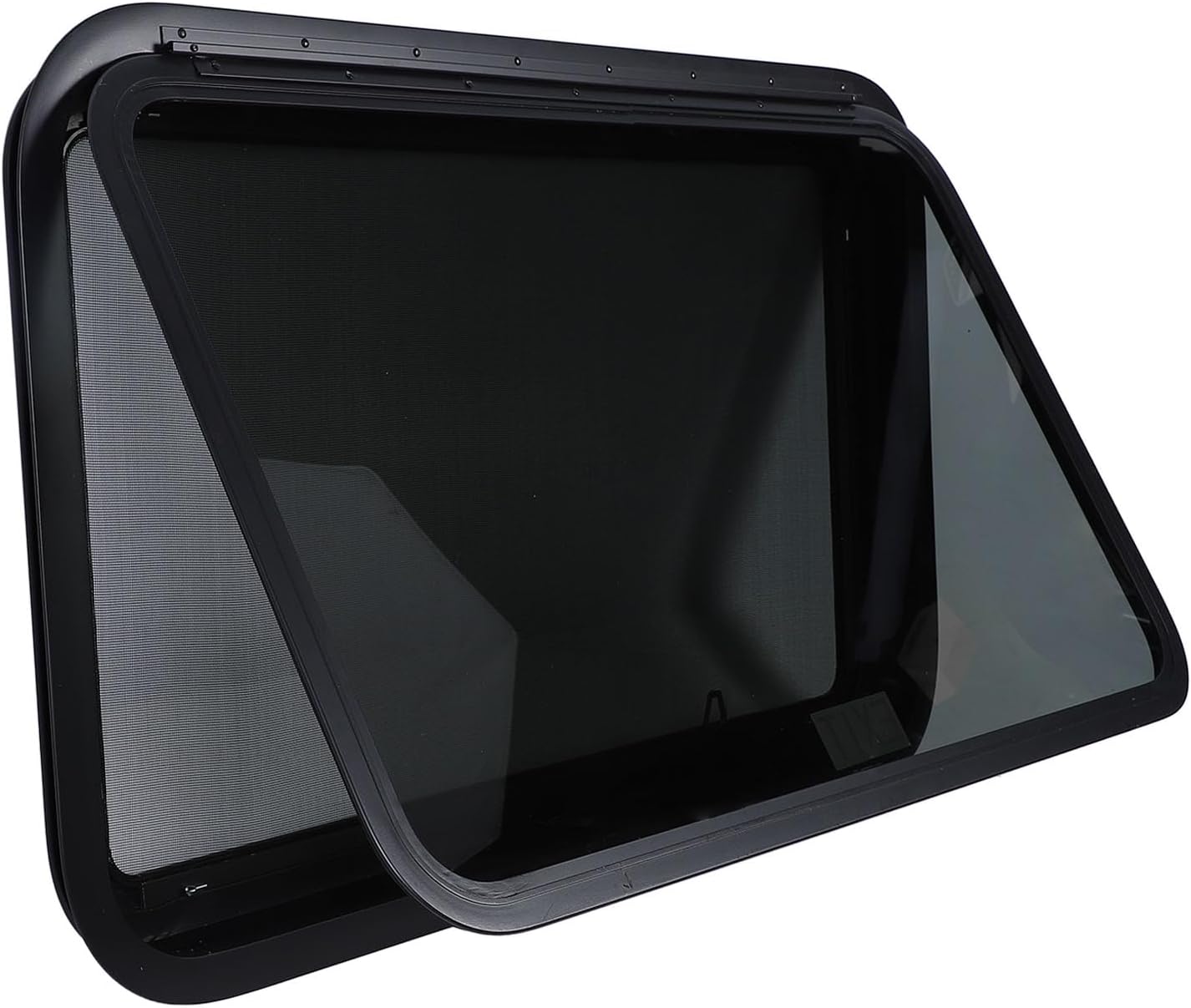 RV Window, 36 W X 22 H RV Exit Window with Screen & Trim Ring, Tempered