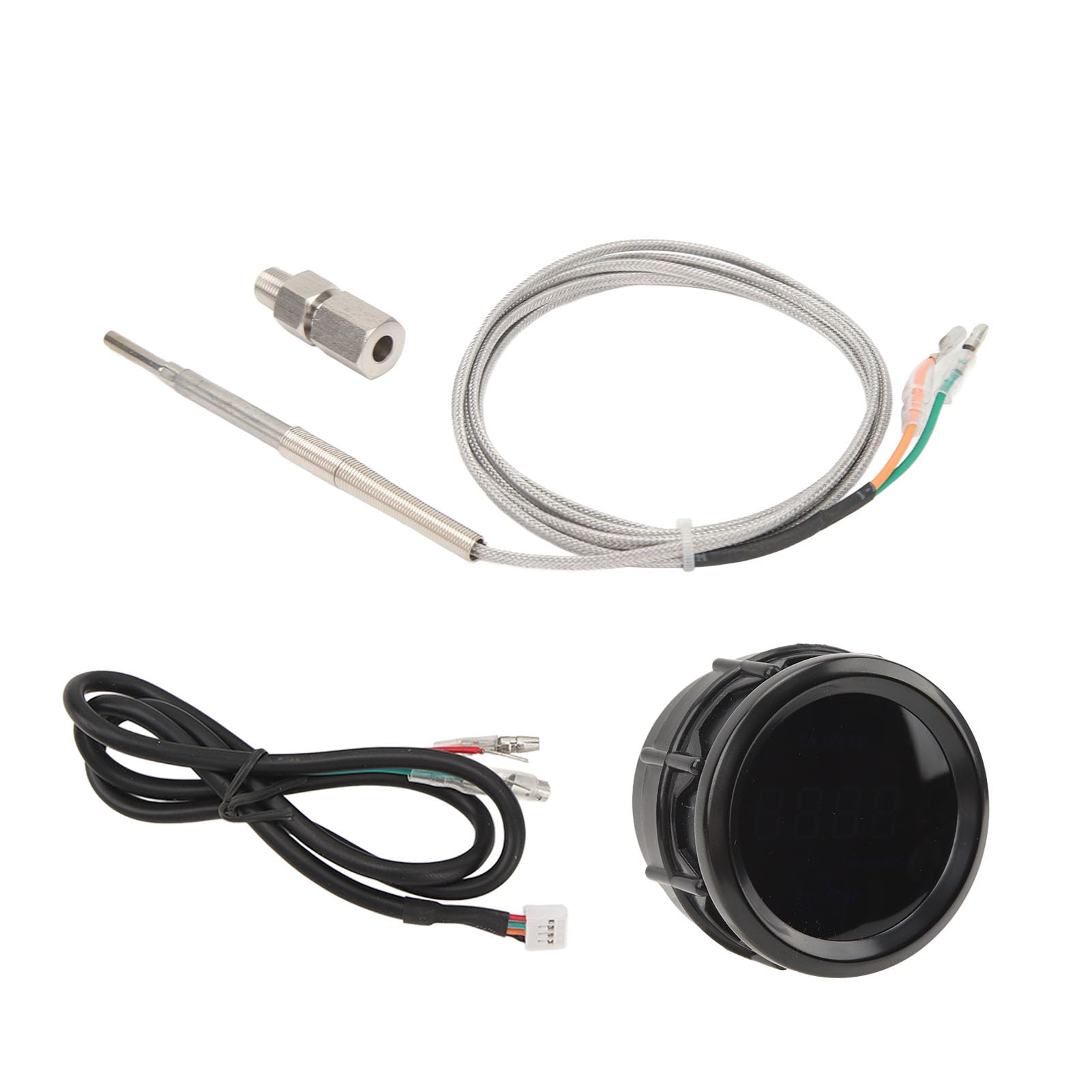 Indicatore di Temperatura del Gas di Scarico Indicatore EGT con Sensore Ad Alta Precisione Universale Adatto 52mm 12V per Auto