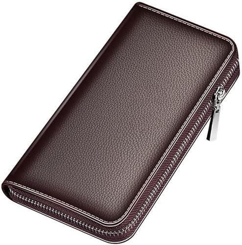 Miniatura 3 de FSYSM Wallet men's natural leather clutch bag billeteras para hombre men's wallet mens purse leather (Color  white-Patch five-pointed star4, Size