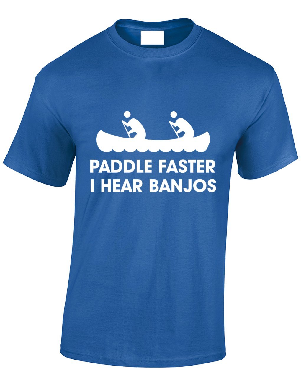 Crown Designs Paddle Faster Funny Cool for Men & Teenagers T-Shirts Tops - Royal/Medium