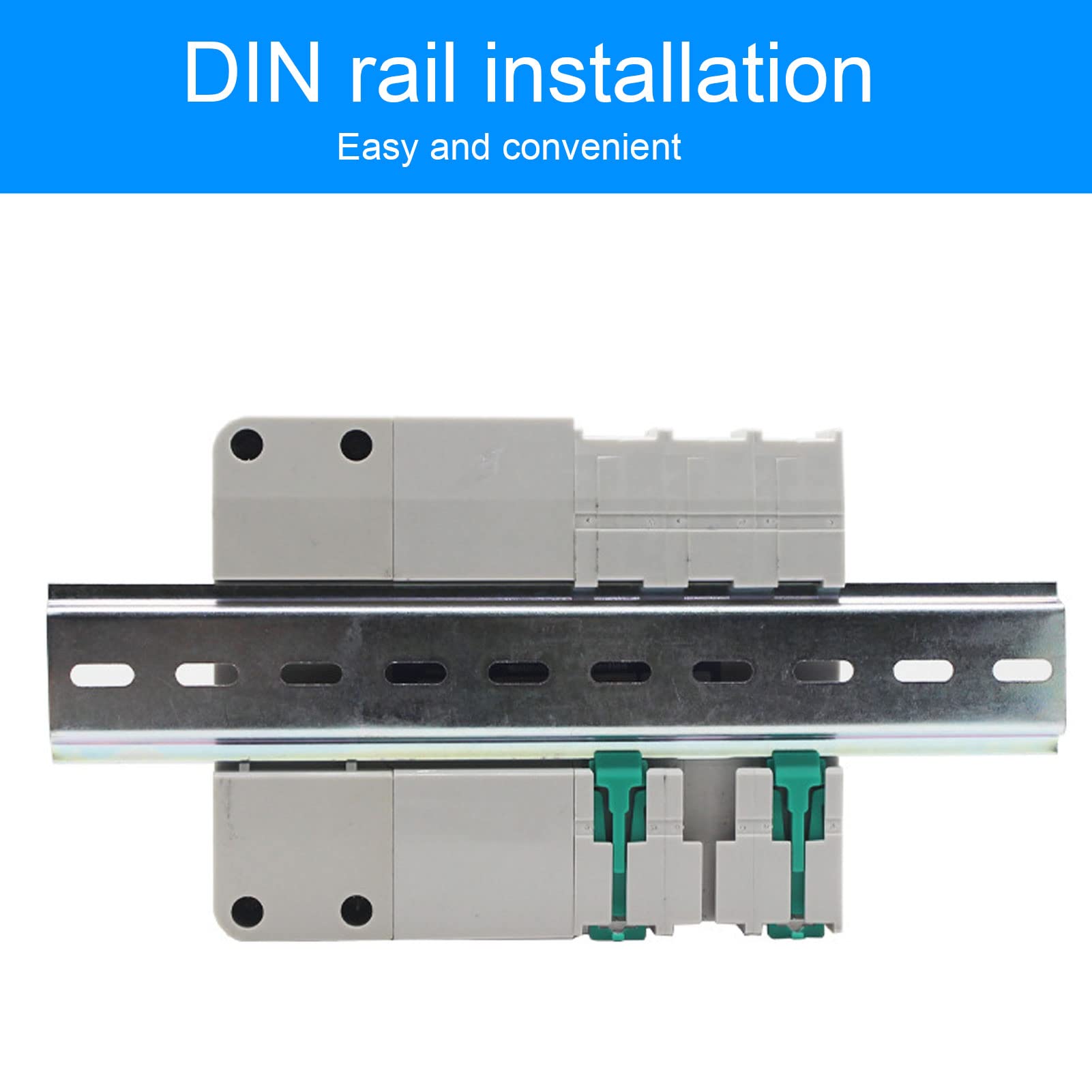 Interruptor de Transferencia Automática Dual Power 2P, AC 220V Interruptores Selectores Eléctricos de Riel DIN