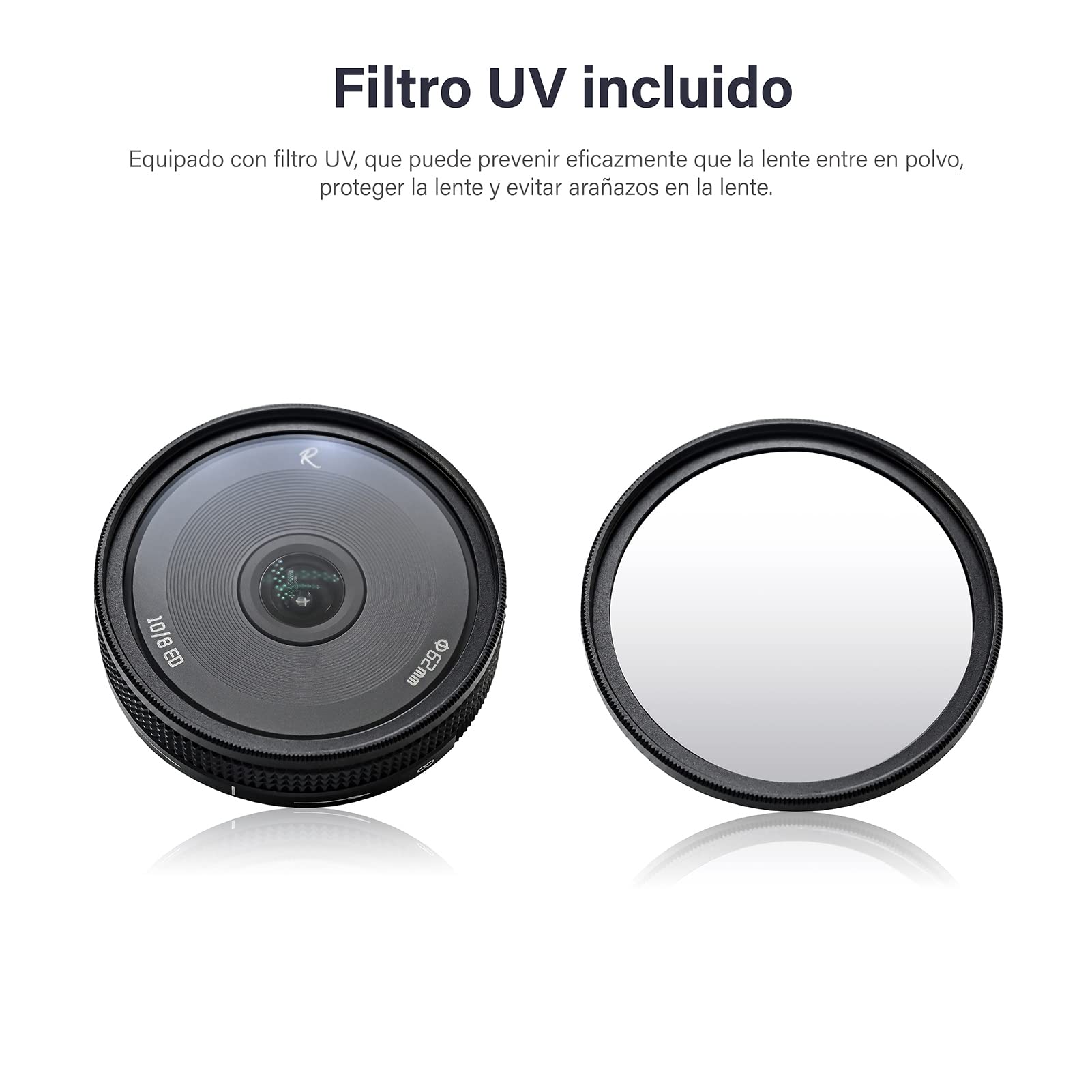 AstrHori 10mm F8 II Ultra Gran Angular Lentes Ojo pez Lente Manual APS-C Compatible con cámara sin Espejo Fuji X Mount X-E1,X-E2,X-E3,X-H1,X-T1,X-T10,X-T2,X-T3,X-T4,X-T20,X -T30,X-A10,X-A2,X-A,3etc.