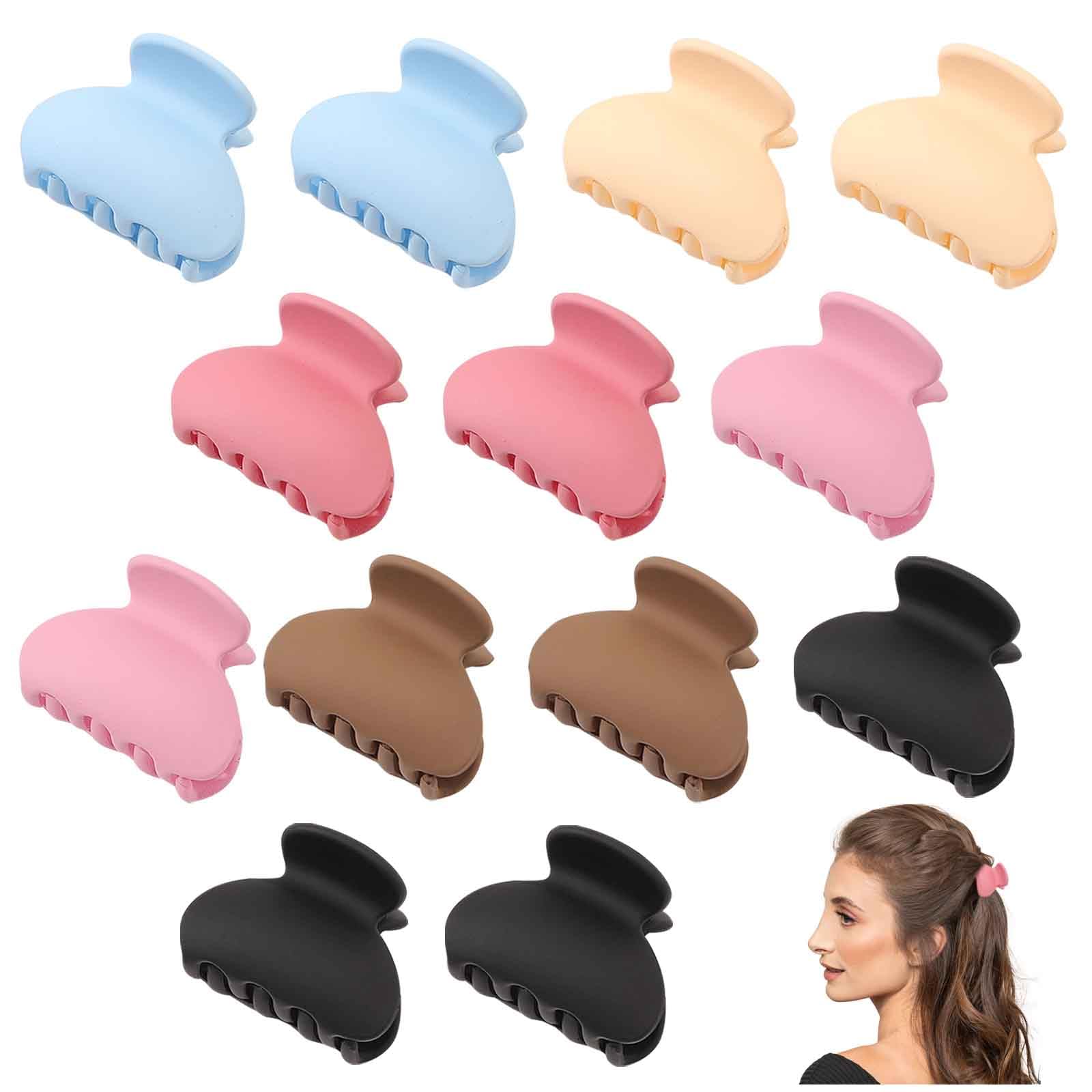 GWAWG 13PCS Fashion hair clips set, mini claw hair clip for women girls and children 6 colors accessories to match short/long/thin hair