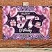 PAKBOOM Happy 97th Birthday Banner Backdrop - 97 Birthday Party Decorations Supplies for Women - Pink Purple Gold 4 x 6ft