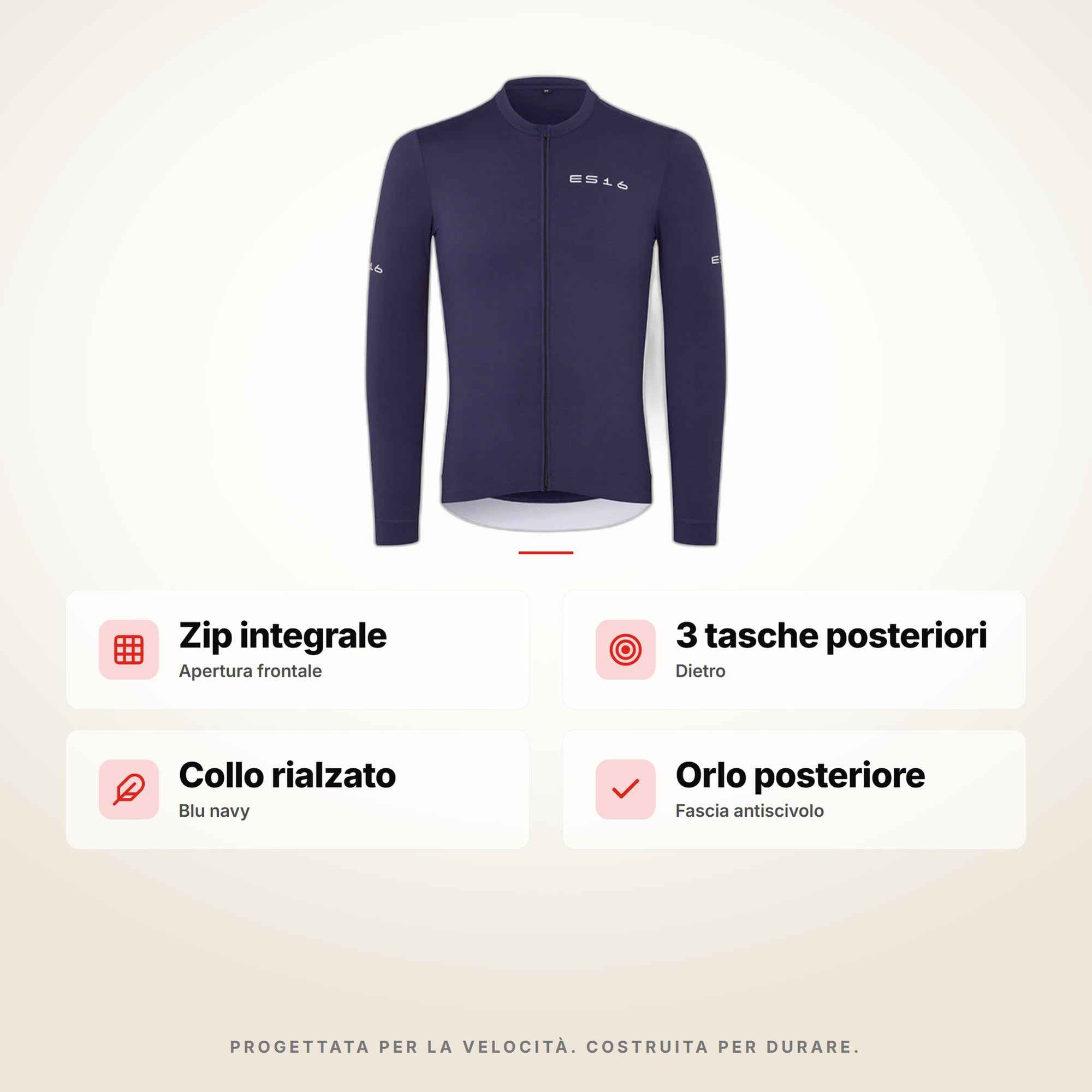 Maglia Maniche Lunghe Uomo | Premium Long-Sleeve Cycling Jersey con Inserti Mesh, Race-Fit e Cerniera – Traspirante per Mezze Stagioni