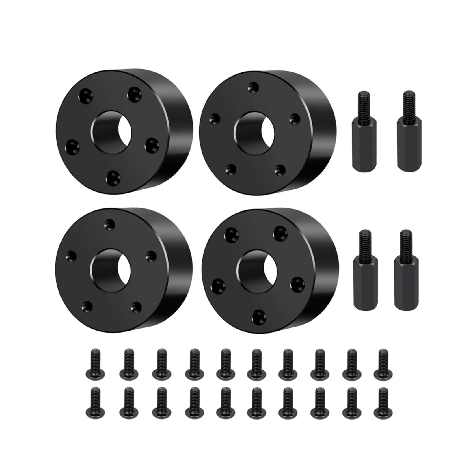 Für Tamiya Clod Buster 1/10 Aluminiumlegierung Vorderrad Verbreitert 19mm Adapter Koppler RC Monster Truck Upgrade Ersatzteile RC Teile