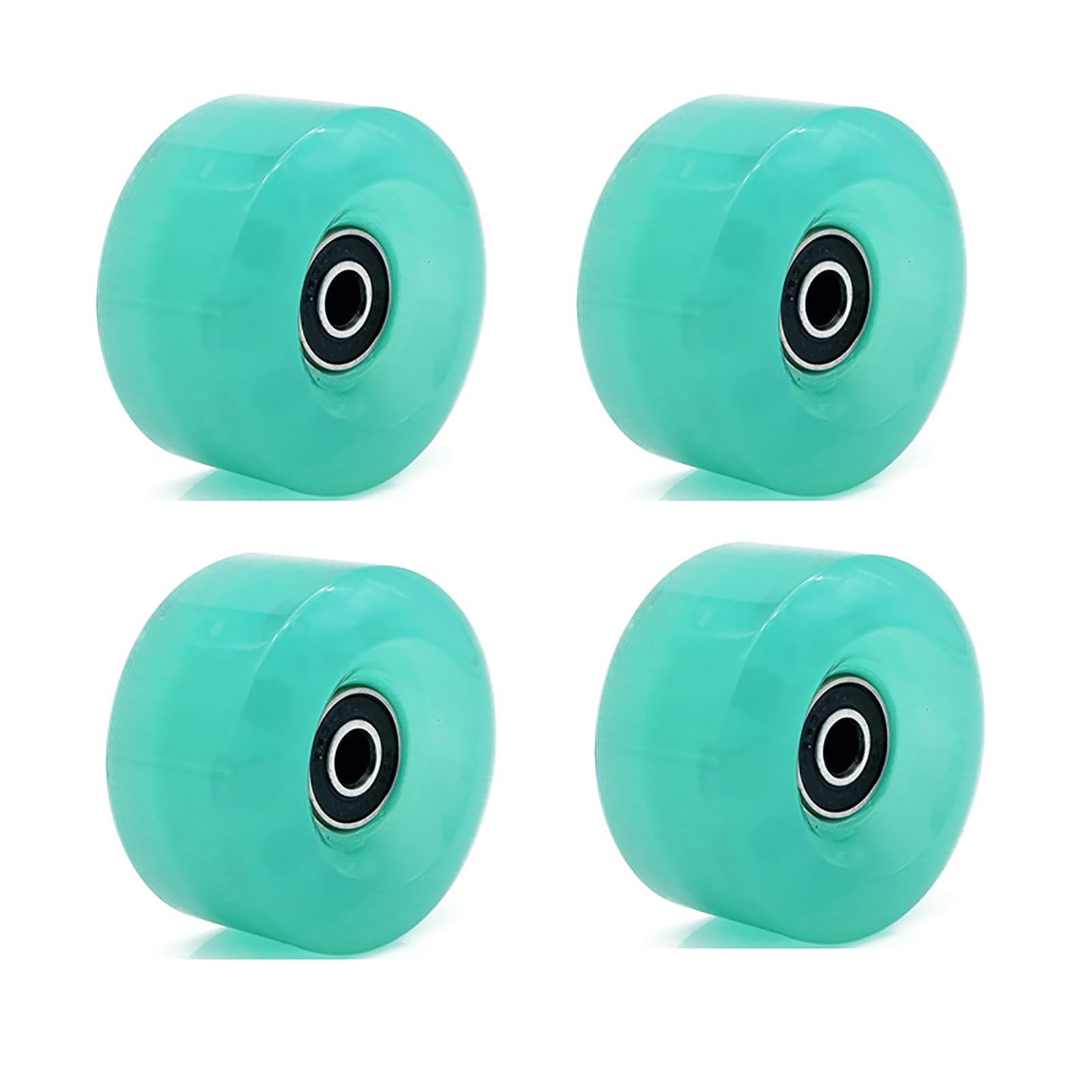 Ruote di ricambio for skate, ruote for skateboard, confezione da 4, roller roller(Green)