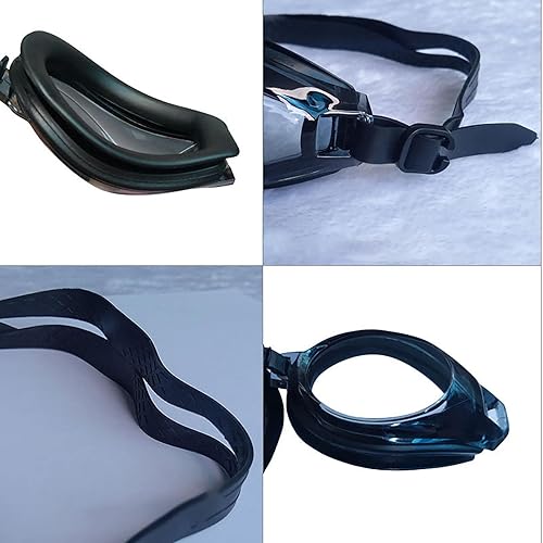 Miniatura 5 de KELINFONG Flotadores inflables de natación, sin fugas, antiniebla, gafas de natación para adultos, hombres y mujeres