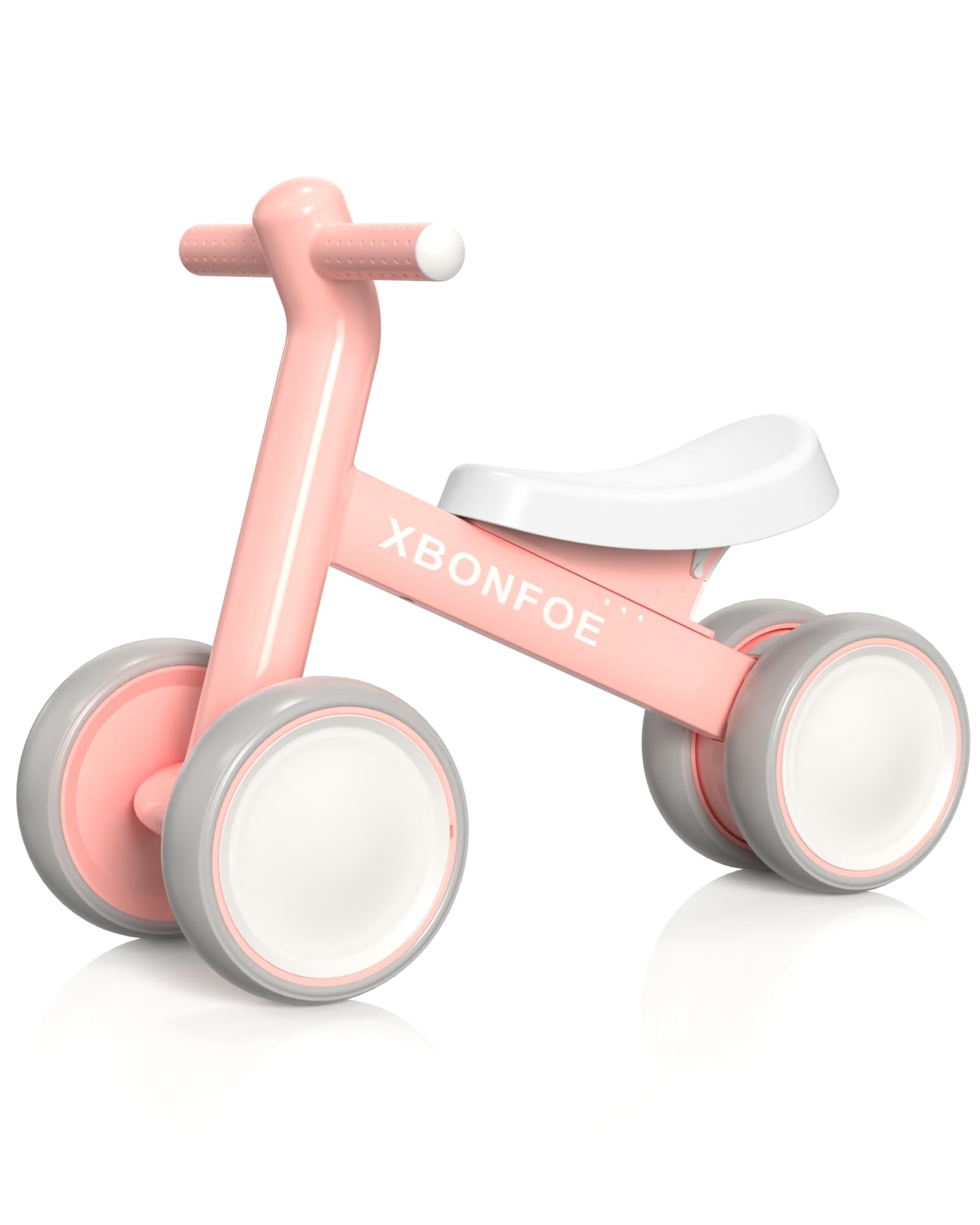 Baby Balance Bike for 1 Year Old Boys Girls, 10-24 Month Toddler Balance Bike, Baby Bike with No Pedal 4 Silence Wheels, First Ride on Toys with Adjustable Soft Seat, First Birthday Gifts