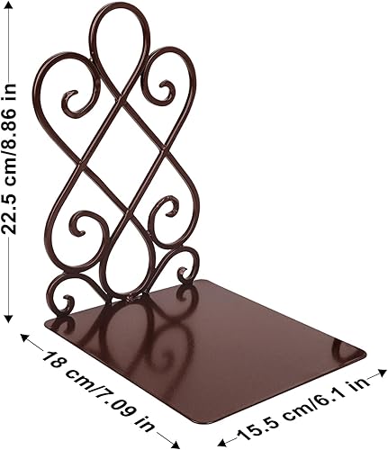 Miniatura 3 de Anwenk Sujetalibros vintage con extremos de libros de bronce resistente, base larga, arte de lujo, estilo retro antiguo, con almohadillas de fieltro