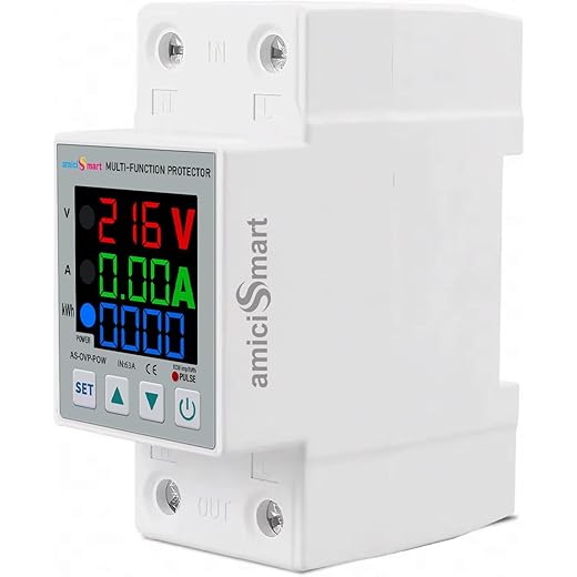 amiciSmart Voltage Protection Energy Meter 63A