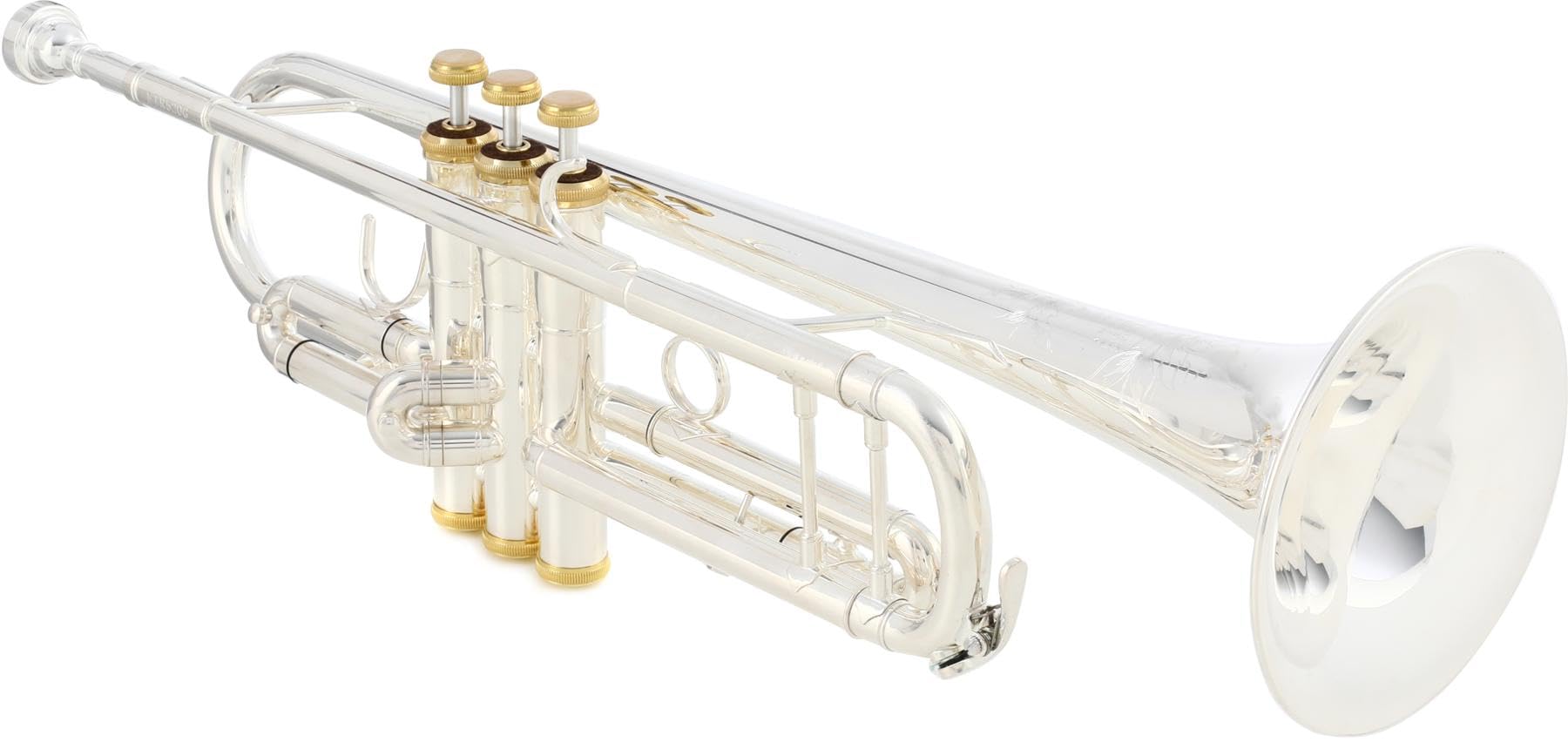 Eastman ETR520GS Intermediate Bb Trumpet - 24k Gold Plated Trim - Silver Plated Finish