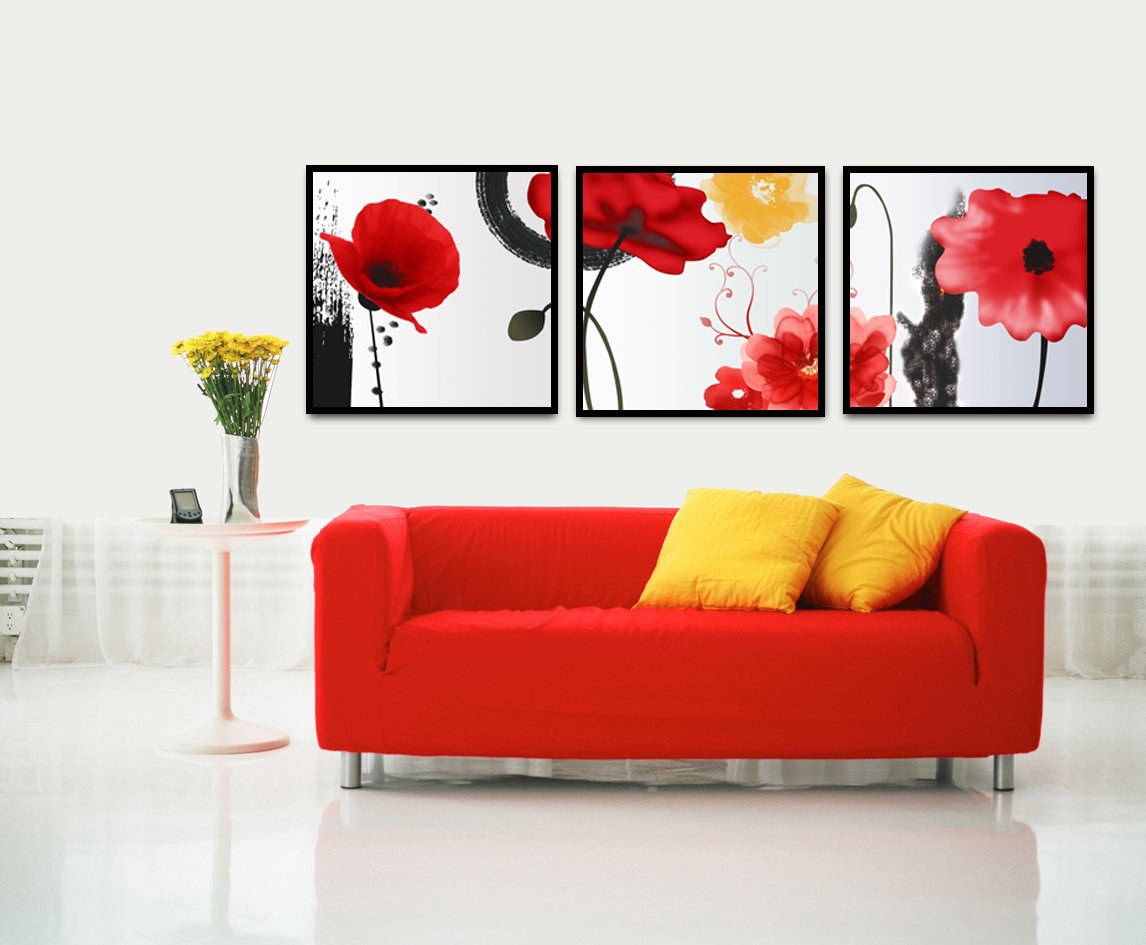 Tejal Creation 3 Set Wall Decore Individual Photo Frame (14"x14" x 1/2