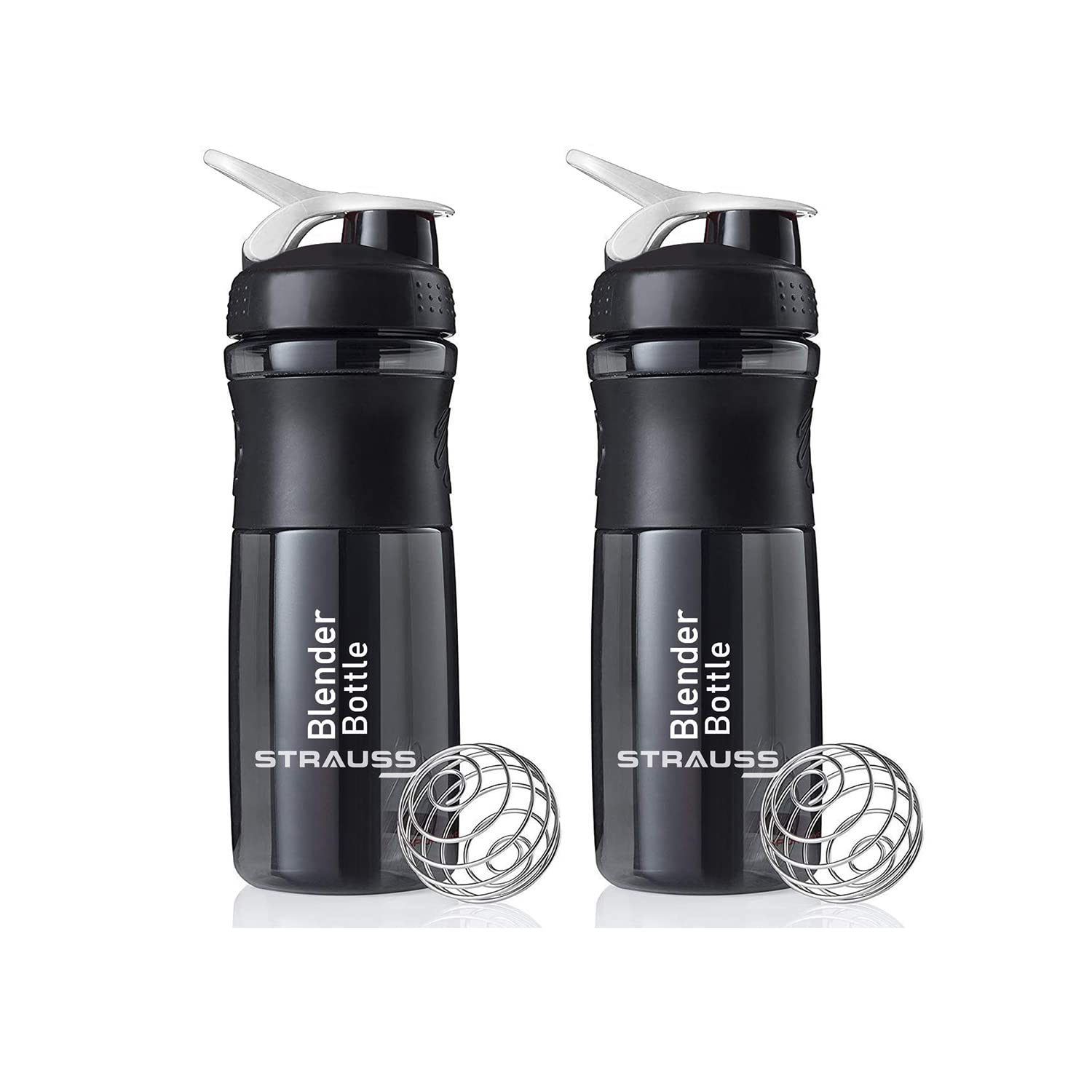 STRAUSS Blender Bouteille shaker de protéines | Shaker de gym | Bouteille à bec | Bouteille de gym