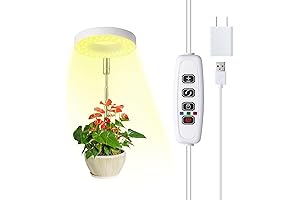 Adjustable Halo Grow Light for Optimal Indoor Plant Growth