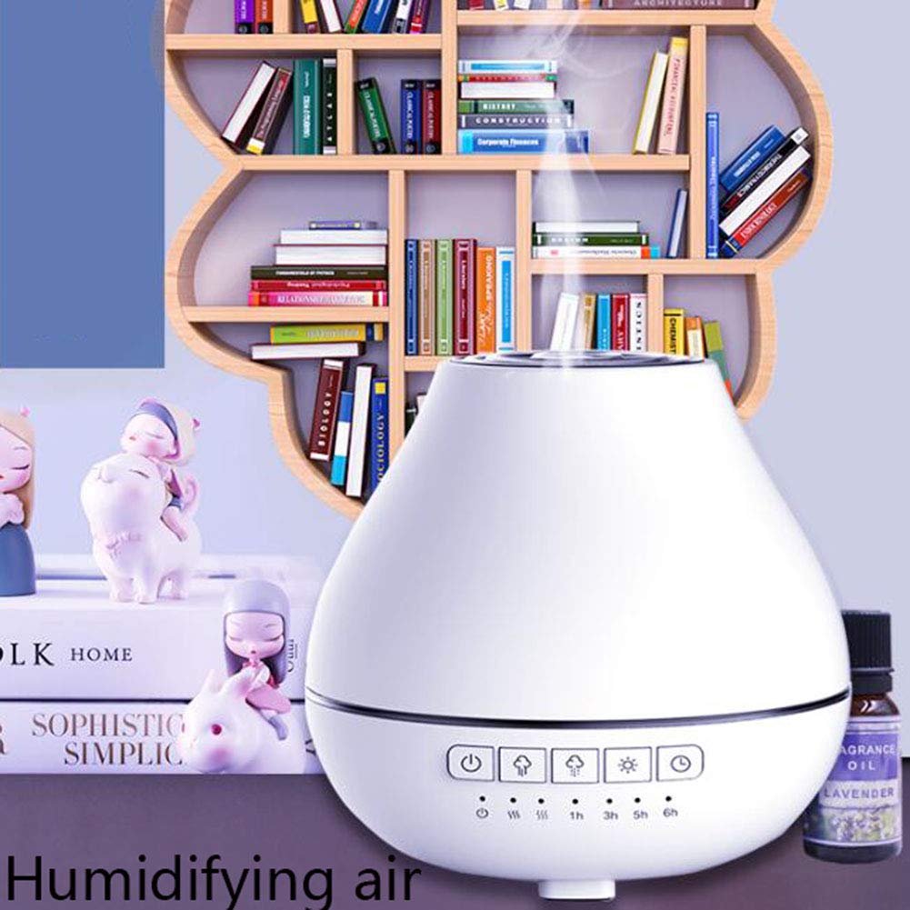 XRXX Diffusori di Aromi da 200ml Diffusore di Oli Essenziali A Luci Notturne A 4 Colori Umidificatori Ad Ultrasuoni Design Silenzioso White